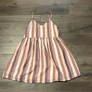 Madewell Neutral Vertical Stripe Sundress (Small)